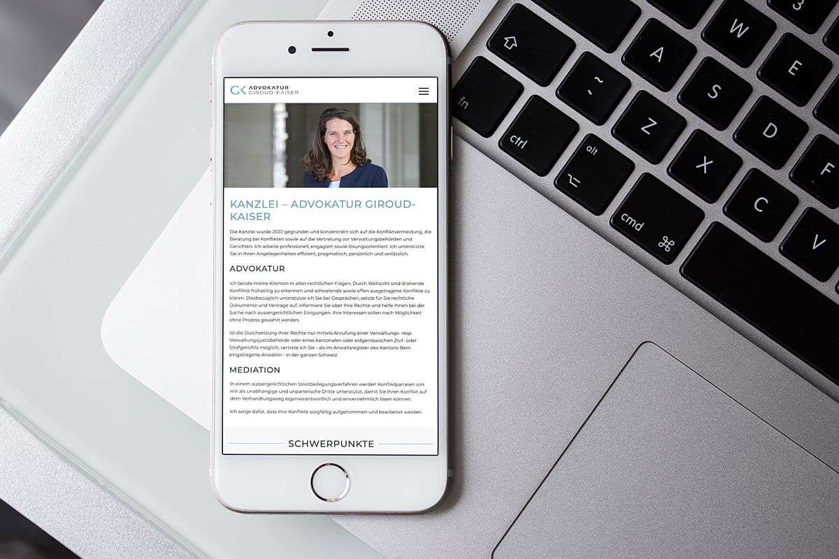 Referenz CMS Joomla! Webseite - Advokatur Giroud-Kaiser - giroud-law.ch