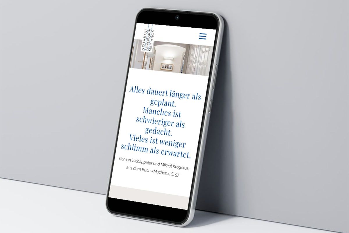 Referenz CMS Joomla! Webseite - Notariat Manser - notariat-manser.ch