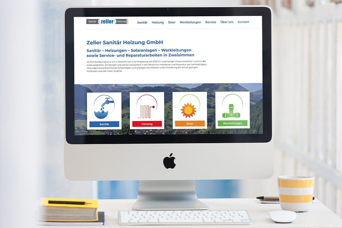 Referenz CMS Joomla! Webseite - Zeller Sanitär Heizung GmbH - zeller-sanitaer-heizung.ch