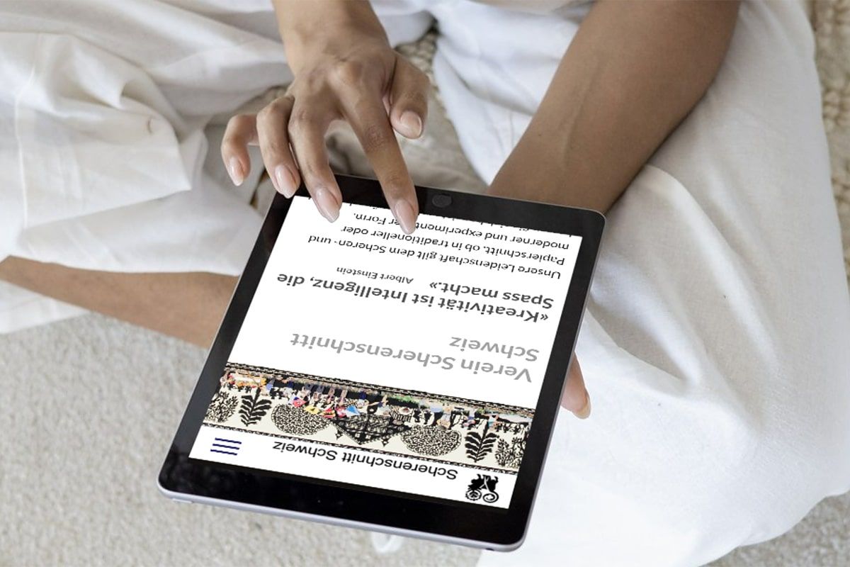 Referenz CMS Joomla! Webseite - Verein Scherenschnitt Schweiz - scherenschnitt.ch