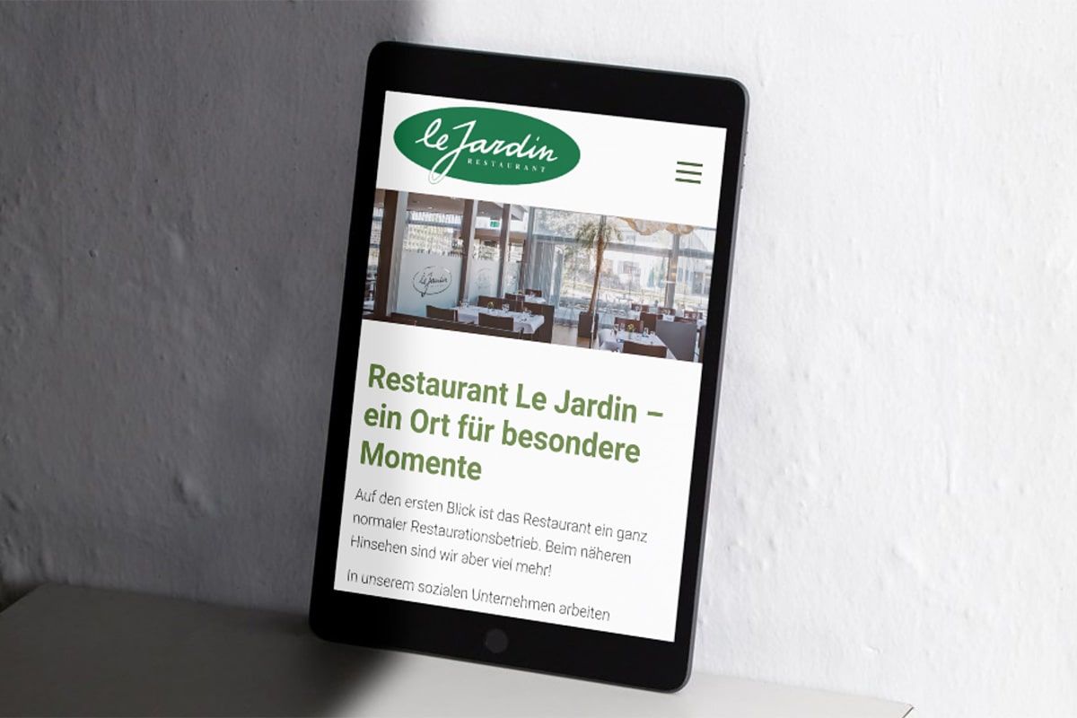 Referenz CMS Joomla! Webseite - Restaurant Le Jardin - restaurant-jardin.ch