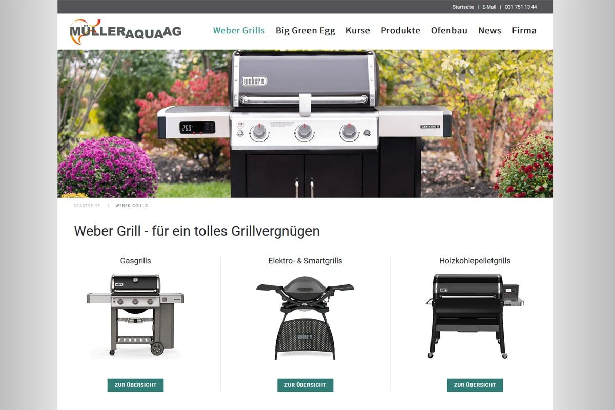 Referenz CMS Joomla! Webseite - Müller-Aqua AG - mueller-aqua.ch