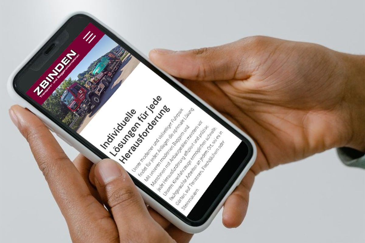 Referenz CMS Joomla! Webseite - Zbinden Transporte AG - zbinden-transporte.ch