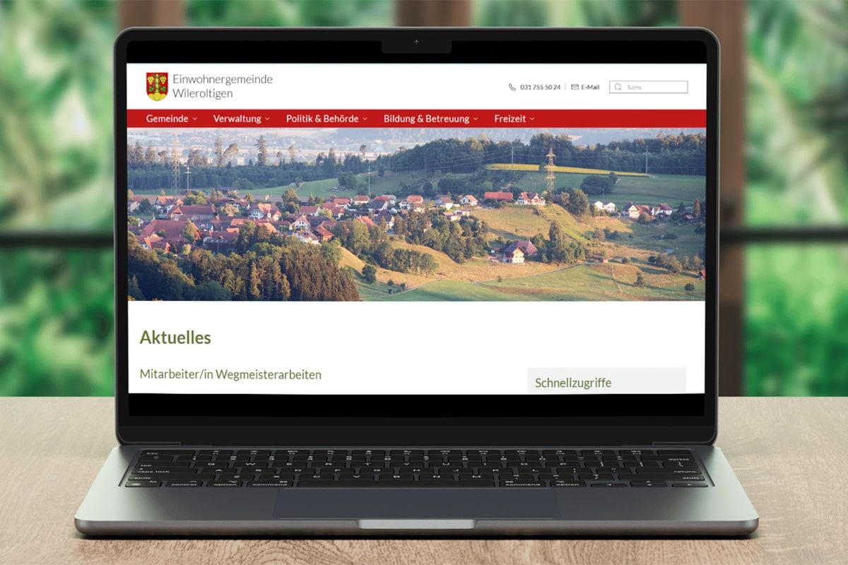 Referenz CMS Joomla! Webseite - Gemeinde Wileroltigen - wileroltigen.ch